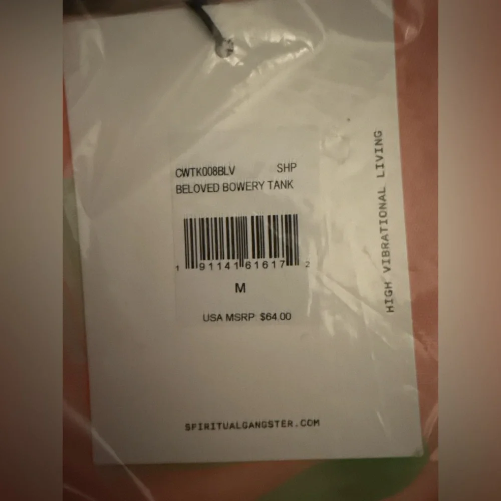 Spiritual Gangster Beloved Bowery Tank Made USA NWT Size Medium - Picture 5 of 6